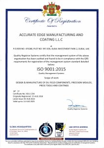 ACCURATE EDGE ADU 1334- ISO 9001 2015